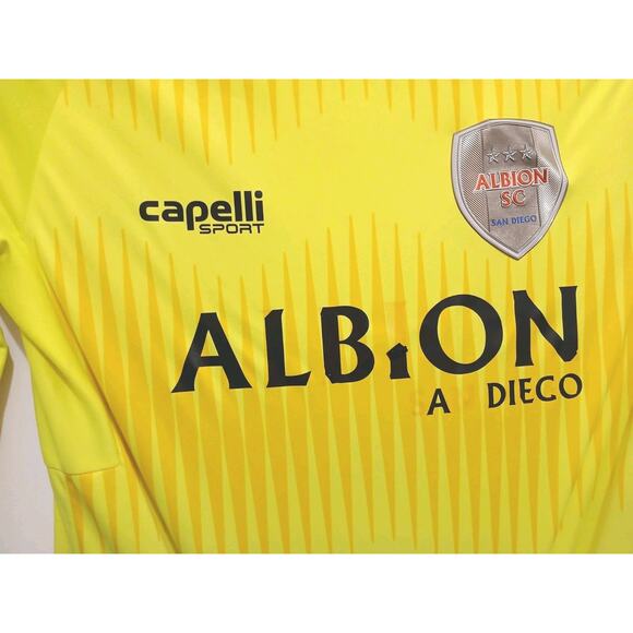 Capelli Goalkeeper Sport Shirt S Yellow Padded Arms Long Sleeve Albion San Diego - Picture 5 of 14